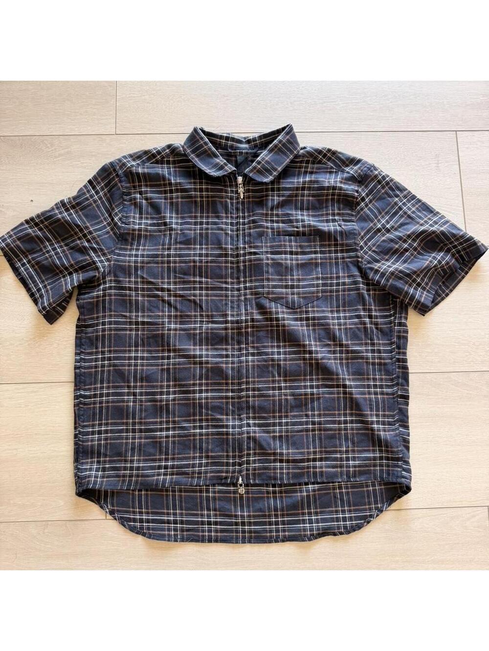 Chrome Hearts Men's Blue and Navy Shirt